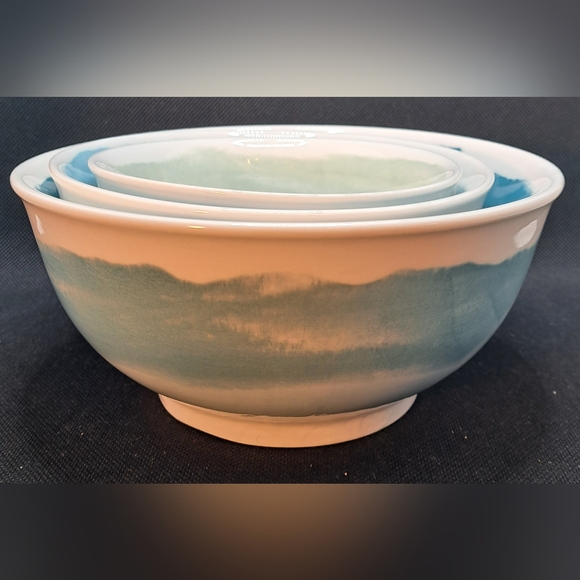 Anthropologie Pepper & Vetiver Oceana Nesting Bowls Set of 3 Erin Wolf Design - Picture 2 of 10